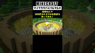 【大型マルチ】総勢50人で2000匹のひよこのお風呂を作ってみた #minecraft  #マインクラフト #マイクラ  #マイクラ建築 #マインクラフト建築 #shorts
