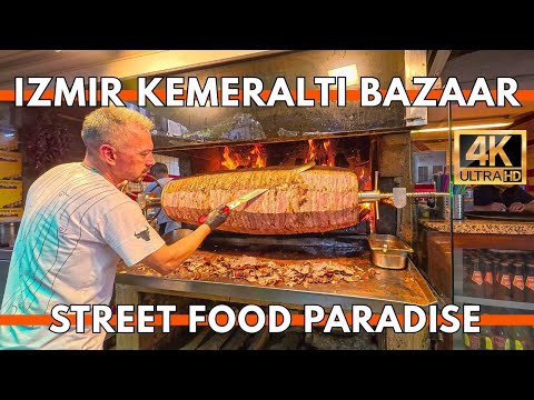 Izmir Turkey 2025 | Kemeralti Bazaar Street Food Paradise (4K Walking Tour)