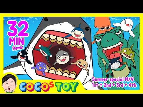 32minㅣENㅣCoCosToy songs summer remix 1~4th 12 songs M/VㅣGreat white shark song .etcㅣNursery Rhymes