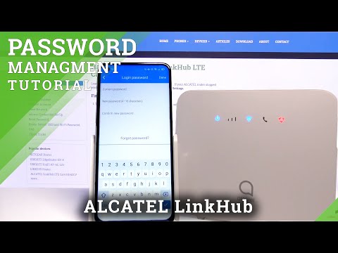 Part of a video titled How to Change Password on Alcatel LinkHub LTE Cat4 HH42CV with ...