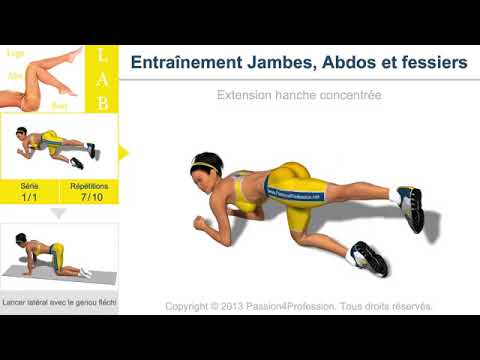 Exercices Jambes Abdos et fessiers niveau 1