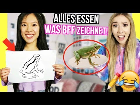 mit BFF ZEICHNEN CHALLENGE (Alles ESSEN was ich ZEICHNE 1 TAG lang) Video