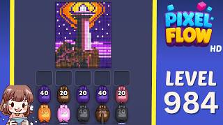 Pixel Flow Level 984 Solution Walkthrough