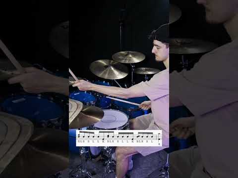 Six stroke roll with flam for better chops ! #drumlessons #drummer