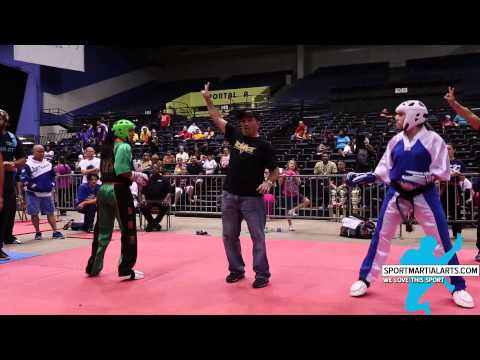 Melanie Ortiz vs Addison Newberry - Women's Semi Finals - Kratos World Karate Championships 2014