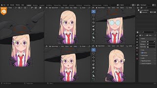 How to make Anime girl in 3d 【 Blender 3.6】