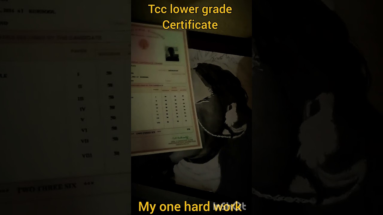 my certificate tcc lower grade exam certificate subscribe my channel store in