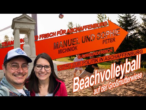 Aufschlag Team Jung und Frisch - Beachvolleyball auf der Großmutterwiese in Aschaffenburg