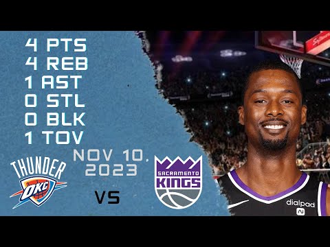 Harrison Barnes player Highlights KINGS vs THUNDER NBA Regular season game 10-11-2023