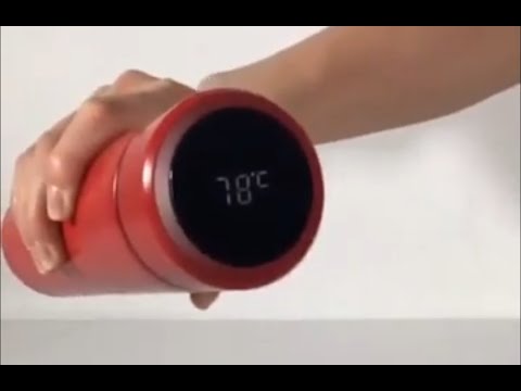 Умный термос для чая/кофе с сенсорным индикатором температуры и ситом стальной SmartCUP 500 мл розовый (LB-29940) Video #1
