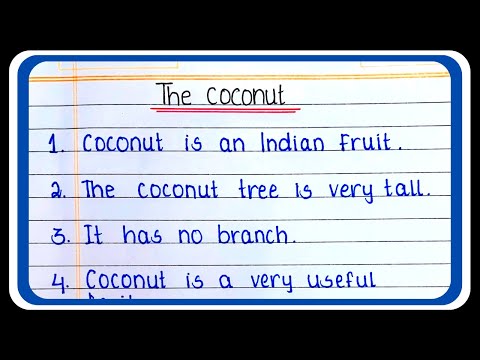 Coconut Essay in English | 10 lines Essay on Coconut in English | Essay on Coconut in English