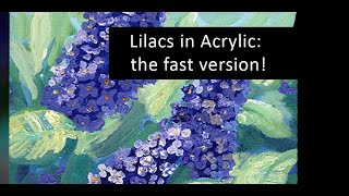 Acrylic Painting Lilacs with Cotton Swabs: the fast version