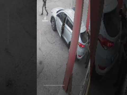 Moment Israeli soldier hurls stun grenade into Palestinians’ car