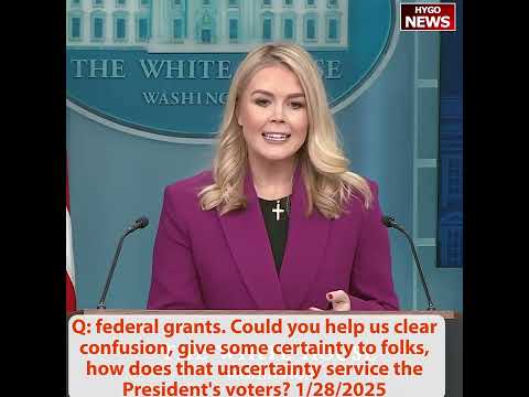 Leavitt on federal grants pause: on organization only, DOGE & OMB found $37M to W.H.O & $50M to GAZA