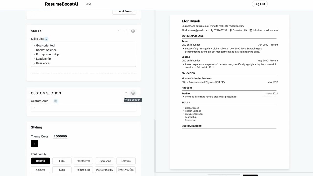 ResumeBoostAI demo video