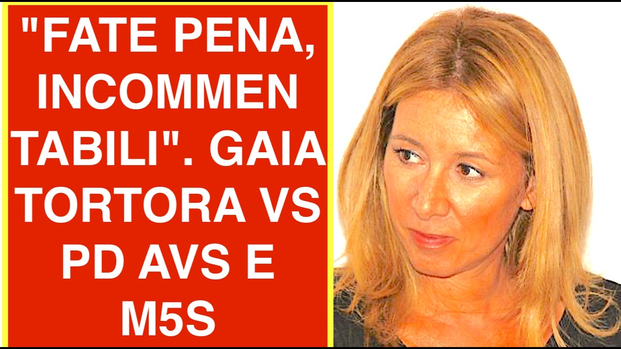 "FATE PENA, INCOMMENTABILI". GAIA TORTORA VS PD AVS E M5S DOP AVER NEGATO..