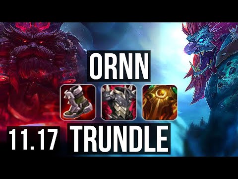 ORNN vs TRUNDLE (TOP) | 8/0/3, 8 solo kills, Legendary, 400+ games | EUW Diamond | v11.17