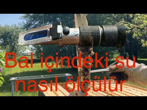 Bal kalite testi( Refraktometre ile bal içindeki su ölçümü )