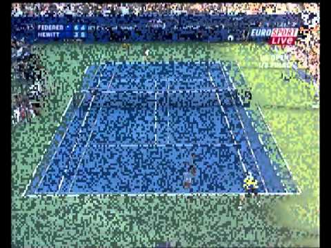 Roger Federer VS Lleyton Hewitt -- 2005 US Open Highlights