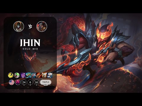 Jhin Mid vs Twisted Fate - NA Grandmaster Patch 13.22