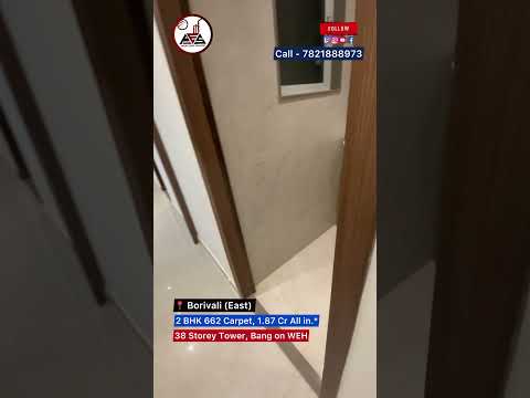 Spacious 2 BHK at Borivali (West), Bang on Western Express Highway #realestate #borivaliwest