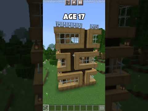 Hyper Gaming - Minecraft Building at Different Ages? 🤔 #shorts #viral #minecraft
