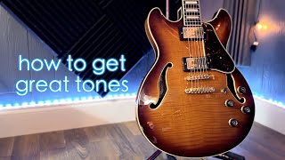 Video thumbnail for How to Get GREAT Tones with an Ibanez AS93 by Jack Fossett