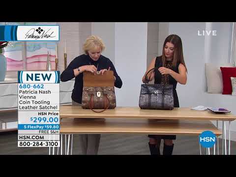 Patricia Nash Vienna Coin Tooling Leather Satchel