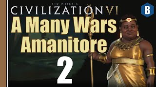 CIVILIZATION 6 - Nubia (Deity) - A MANY WARS AMANITORE - Part 2 - NEW FRONTIER PASS (MODDED)