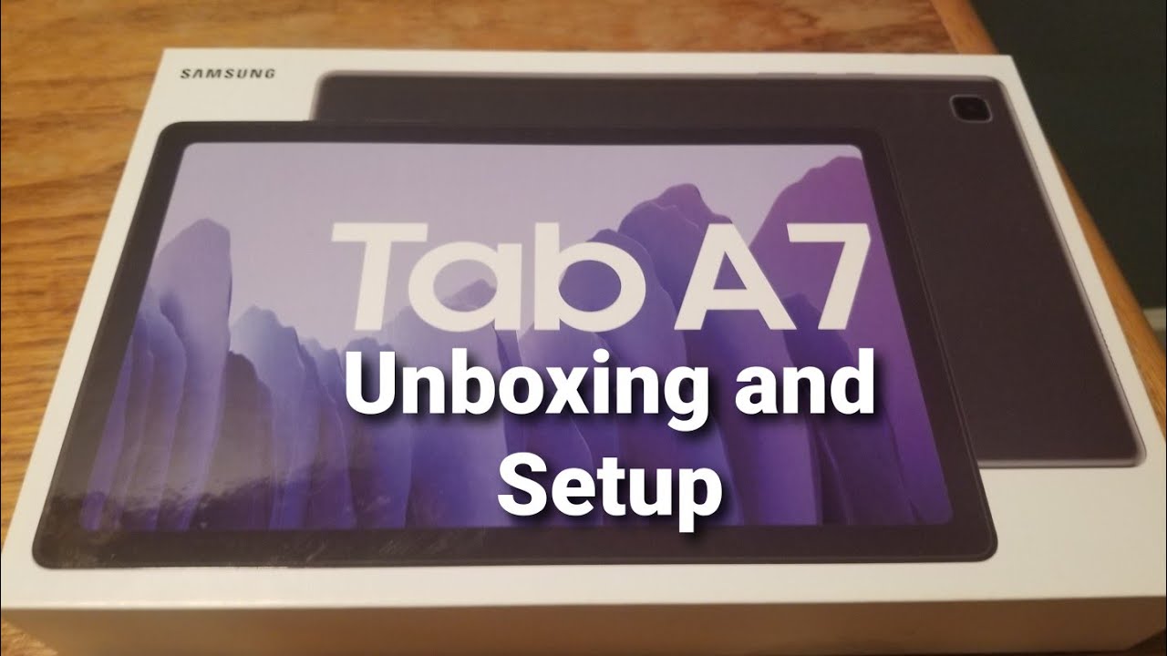 Samsung tab a7 unboxing and setup