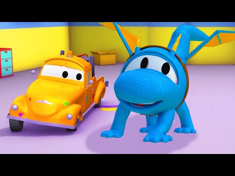 Hector der Drache - Die Lackierwerkstatt von Tom dem Abschleppwagen - Cartoons für Kinder 🎨