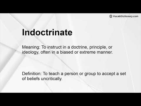 Indoctrinate Meaning
