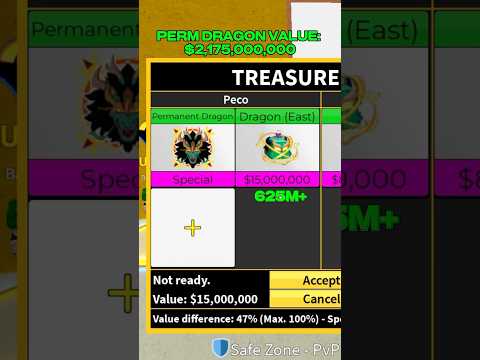 What players trade for Perm Dragon with values #bloxfruits #roblox #gaming