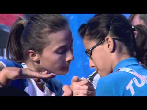Junior 45kg ladies left hand final   Worlds 2013