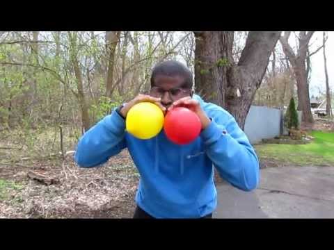 Blowing Up 2 Balloons At Once Video