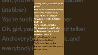 Kesha - Backstabber #lyrics #spotifylyrics #backstabber