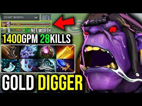 Raid Boss [Alchemist] GOLD DIGGER MODE 3xNetWorth 1400GPM 28Kills By Draskyl | Dota 2 Highlights