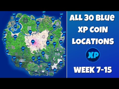 All 30 Blue XP Coins Locations in Fortnite Season 5 Chapter 2! (195,000 XP)