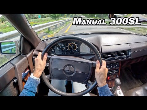 Thumbnail for Rare Manual 1991 Mercedes Benz 300SL - Driving the Dog Leg 5 Speed R129 (POV Binaural Audio) by Iveco, Mercedes-Benz, Car