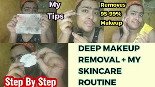 ✔️99% 🎀MAKEUP REMOVAL🎀 ROUTINE + MY 🌜NIGHT TIME SKINCARE🌛 ROUTINE✔️|🔶️HOW TO REMOVE HEAVY MAKEUP?