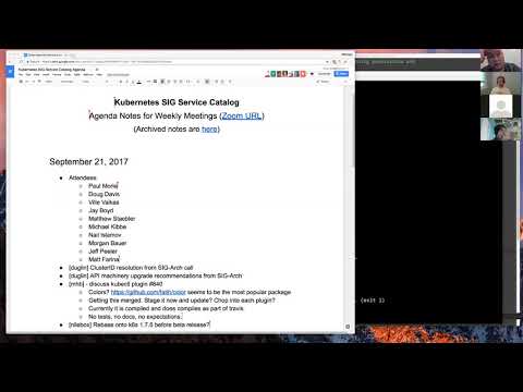 Kubernetes SIG Service Catalog 20170921