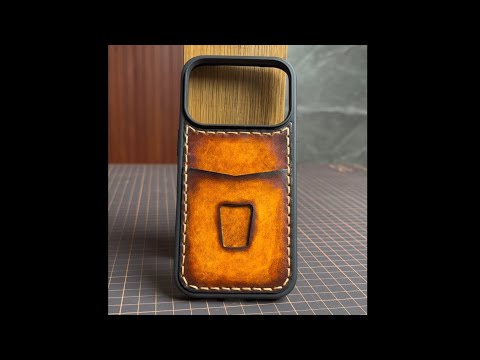 Skinning My Phone 17 Case With Leather - Leather Craft | I made a DIY leather phone case
