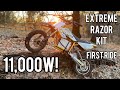 Extreme 11,000w Razor Kit is INSANE! + Testing out Electro & Co. EC4P Motor at ElectroLand!