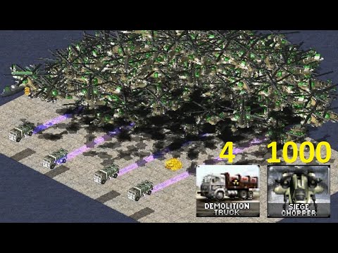 4 Demolition Truck VS 1000 Siege Choppers: Red Alert 2