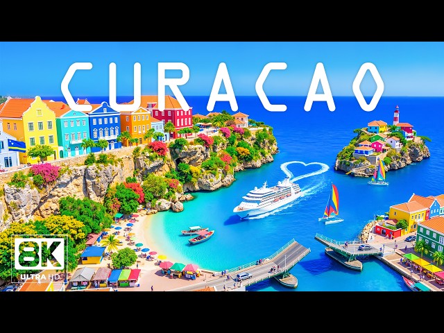 CURACAO 8K Aerial 🇨🇼 ⚓ Crystal Clear Caribbean Waters,Colorful Coastlines & Tropical Island Paradise SDDEFAULT Thumbnail