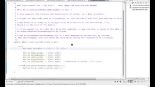 Download the video "What is ArrayIndexOutOfBoundsException"