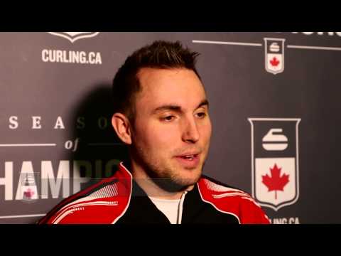 2015 Tim Hortons Brier - Draw 15 Media Scrum