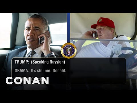 Trump Telephones Obama Days Before His Inauguration | CONAN on TBS