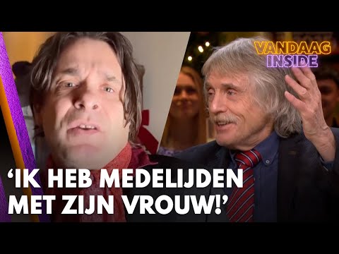 Johan Derksen ziet filmpje van Hans Teeuwen: 'Ik heb een beetje medelijden met zijn vrouw!'