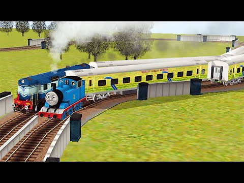 Train Racing WDM3A Versus Thomas Using Duronto Coach - Trainz Simulator 12 Indian